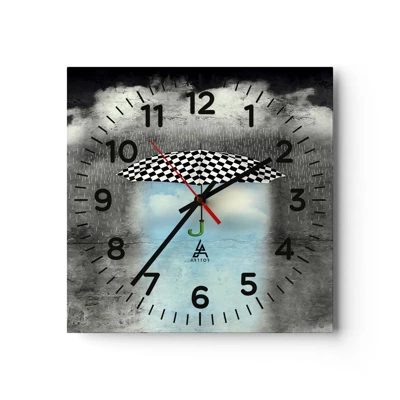 Wall clock - Clock on glass - And Yet It Is Possible - 40x40 cm