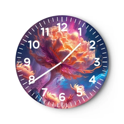 Wall clock - Clock on glass - Another World - 40x40 cm