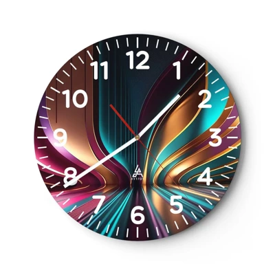 Wall clock - Clock on glass - Architecture of Light - 30x30 cm