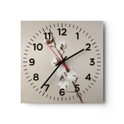 Wall clock - Clock on glass - At the Heart of Softness - 30x30 cm