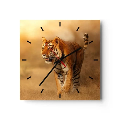 Wall clock - Clock on glass - Before Attack - 30x30 cm