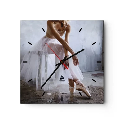 Wall clock - Clock on glass - Before the Ramp Lights Are On - 30x30 cm