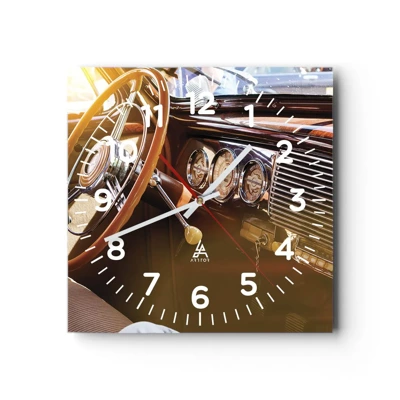 Wall clock - Clock on glass - Breath of Luxury form the Past - 40x40 cm