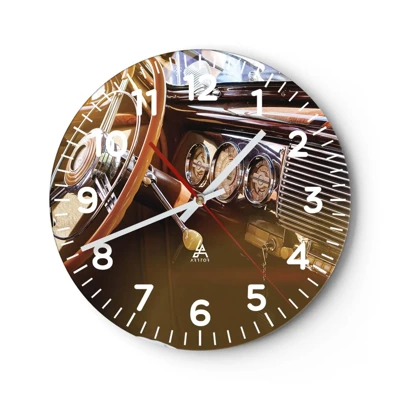 Wall clock - Clock on glass - Breath of Luxury form the Past - 40x40 cm