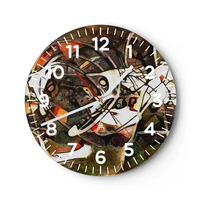 Wall clock - Clock on glass - Can You Hear Movement? - 30x30 cm