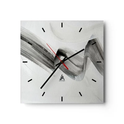 Wall clock - Clock on glass - Casually for Fun - 30x30 cm