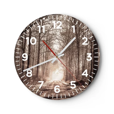 Wall clock - Clock on glass - Cathedral of the Forest - 30x30 cm