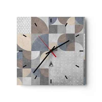Wall clock - Clock on glass - Ceramic Fantasy - 30x30 cm