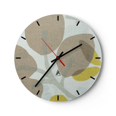 Wall clock - Clock on glass - Composition in Full Sunlight - 30x30 cm