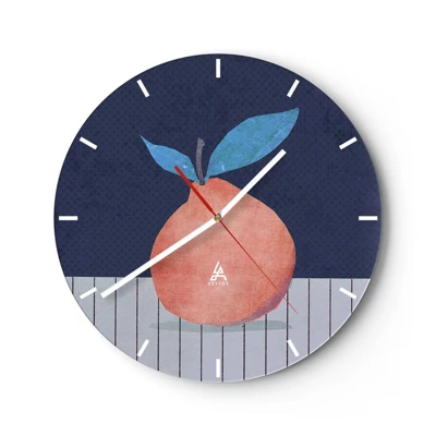 Wall clock - Clock on glass - Convexity and Plane - 30x30 cm