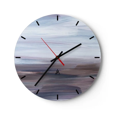 Wall clock - Clock on glass - Elements: Water - 30x30 cm