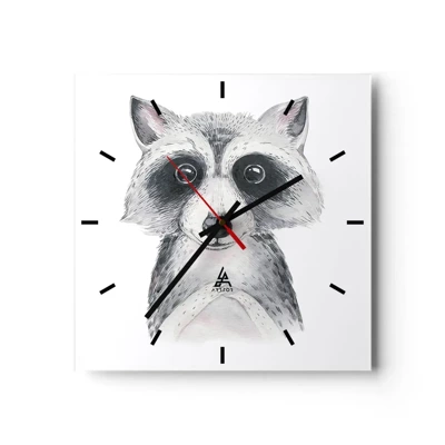 Wall clock - Clock on glass - Emotional Moment - 40x40 cm