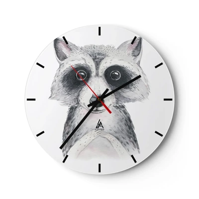 Wall clock - Clock on glass - Emotional Moment - 40x40 cm