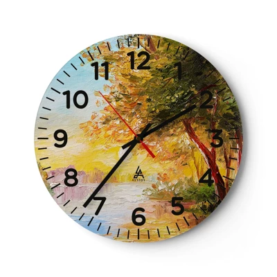 Wall clock - Clock on glass - Et In Arcadia Ego - 30x30 cm