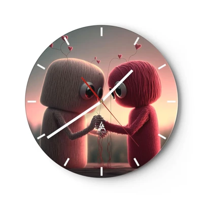 Wall clock - Clock on glass - Everyone Is Allowed to Love - 30x30 cm