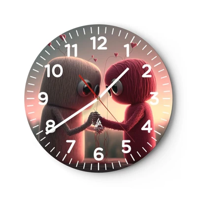 Wall clock - Clock on glass - Everyone Is Allowed to Love - 30x30 cm