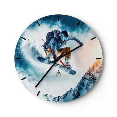 Wall clock - Clock on glass - Extreme Emotions - 30x30 cm