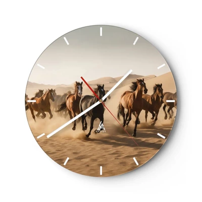 Wall clock - Clock on glass - Free as a Wind - 30x30 cm