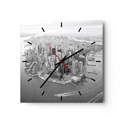 Wall clock - Clock on glass - How Not to Love It? - 30x30 cm