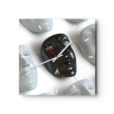 Wall clock - Clock on glass - How to Stand Out? - 40x40 cm