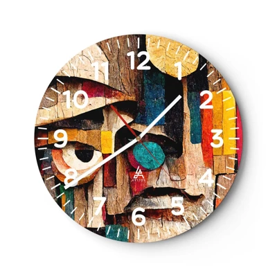 Wall clock - Clock on glass - I Can See You - 40x40 cm