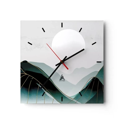 Wall clock - Clock on glass - In Full Majesty - 30x30 cm