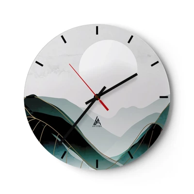 Wall clock - Clock on glass - In Full Majesty - 30x30 cm