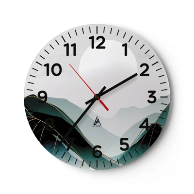 Wall clock - Clock on glass - In Full Majesty - 40x40 cm