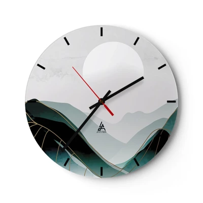 Wall clock - Clock on glass - In Full Majesty - 40x40 cm