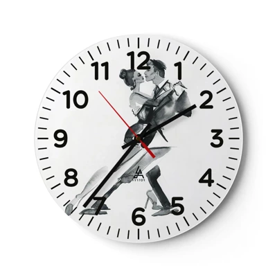 Wall clock - Clock on glass - In One Rhythm - 40x40 cm