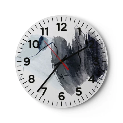 Wall clock - Clock on glass - Intensity and Movement - 30x30 cm