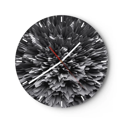 Wall clock - Clock on glass - It Can's Be Any Sharper - 30x30 cm