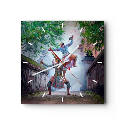 Wall clock - Clock on glass - Lethally Beautiful Dance - 30x30 cm