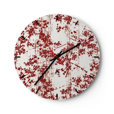Wall clock - Clock on glass - Like Old-fashioned Percale - 30x30 cm