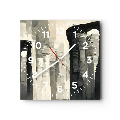 Wall clock - Clock on glass - Majesty of Antiquity - 40x40 cm