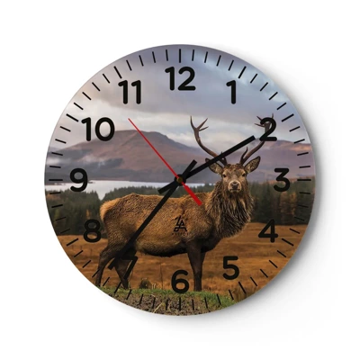 Wall clock - Clock on glass - Majesty of Nature - 40x40 cm