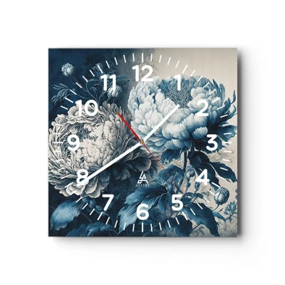 Wall clock - Clock on glass - Matched Couple - 30x30 cm