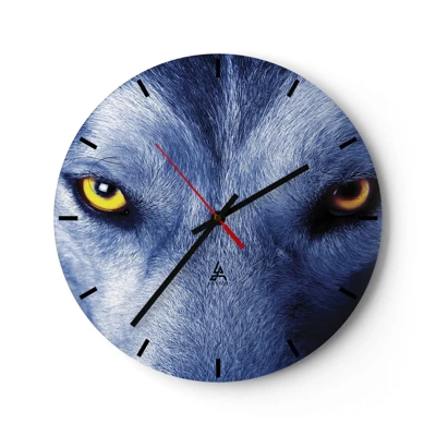 Wall clock - Clock on glass - Mesmerising Look - 30x30 cm