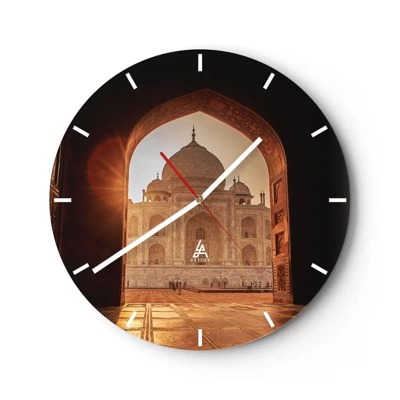 Wall clock - Clock on glass - Monument of Unearthy Love - 30x30 cm