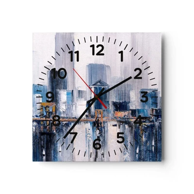 Wall clock - Clock on glass - New York Impression - 40x40 cm