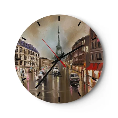 Wall clock - Clock on glass - Only She Counts - 30x30 cm