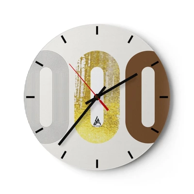 Wall clock - Clock on glass - Ooo! - 30x30 cm