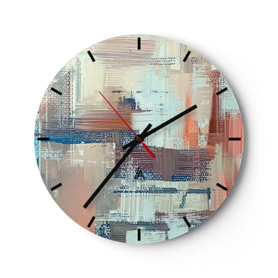 Wall clock - Clock on glass - Reaching Light - 40x40 cm