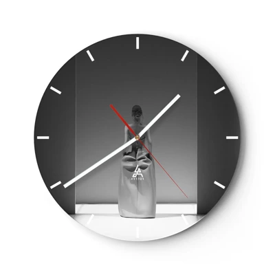 Wall clock - Clock on glass - Refined Simplicity - 30x30 cm