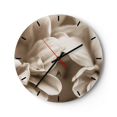 Wall clock - Clock on glass - Soft as a Smile - 40x40 cm