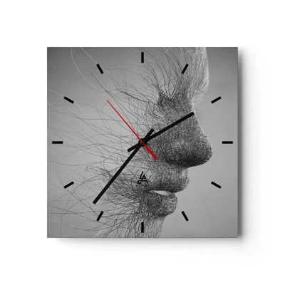 Wall clock - Clock on glass - Spirit of the Wind - 30x30 cm