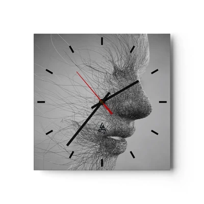 Wall clock - Clock on glass - Spirit of the Wind - 40x40 cm