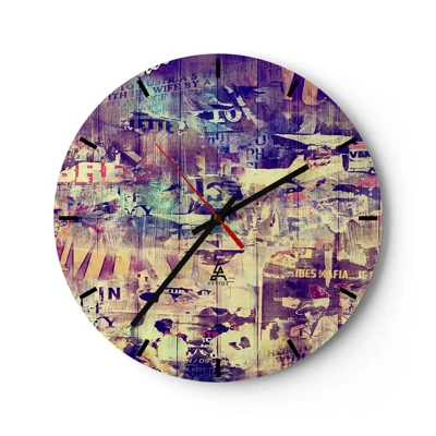 Wall clock - Clock on glass - That's All That Is Left - 30x30 cm