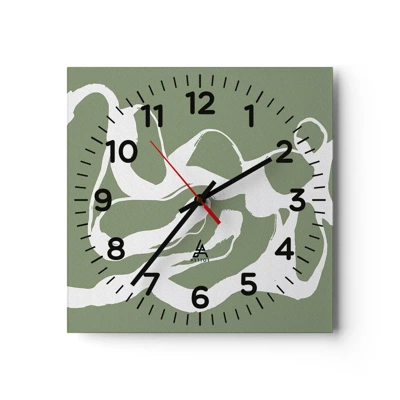 Wall clock - Clock on glass - The Call of Space - 30x30 cm