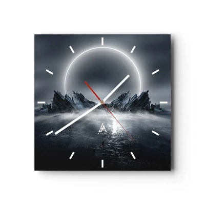 Wall clock - Clock on glass - The End of a Story - 40x40 cm